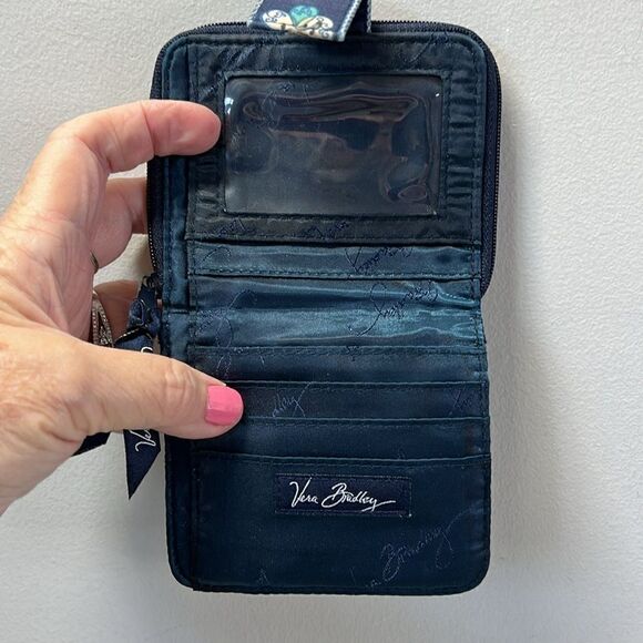 Vera Bradley Mod Floral Blue Square Wallet - Picture 3 of 4